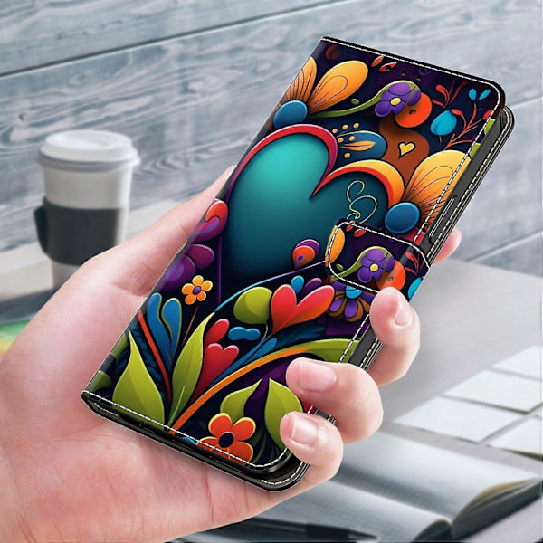 iPhone 16 Plus -kotelo PU-nahkainen lompakkokotelo seisontatoiminnolla Multicolor Style M