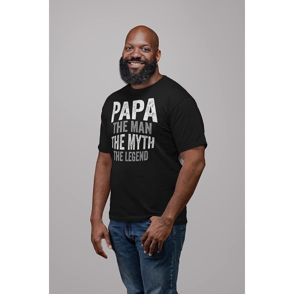 Papa Mies Myytti Legenda Paita - Graafinen Miesten T-paita Navy L