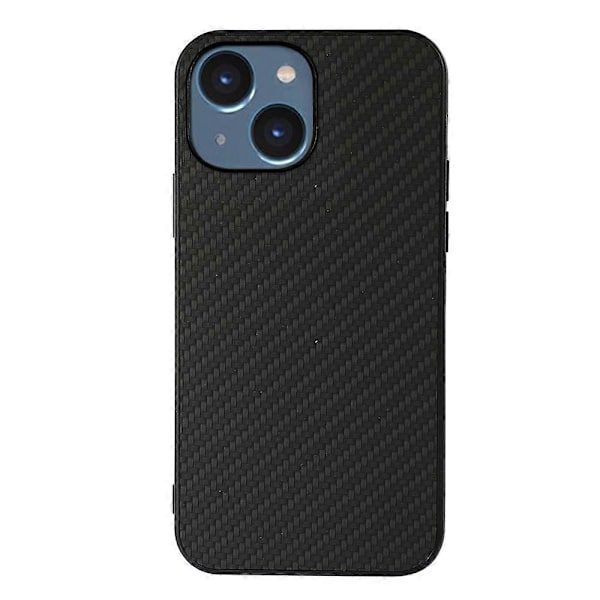 PU-läderbelagt TPU-mobilskal med kolfibertextur för iPhone 15 Plus