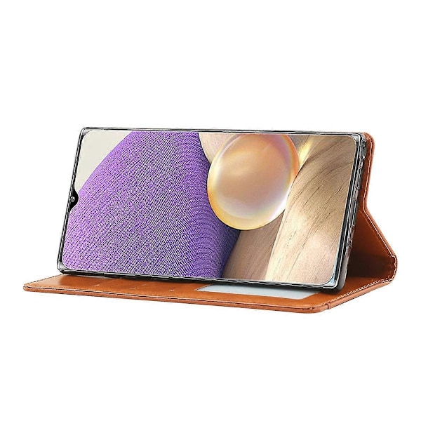 För Samsung Galaxy A33 5G Auto-absorberande Stötsäker Flip Plånboksfodral Ställ Design Läder Skyddande
