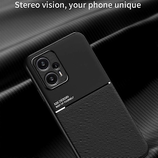 För Xiaomi Redmi Note 12 Turbo/Poco F5 5G Magnetisk Bilhållare Mobilskal Läder+TPU Fodral Multicolor Style C