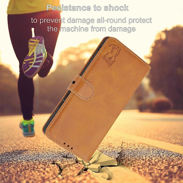Til Samsung Galaxy S25 Edge Etui Glad Kat Mønster Præget Læder Wallet Telefon Cover Multicolor Yellow