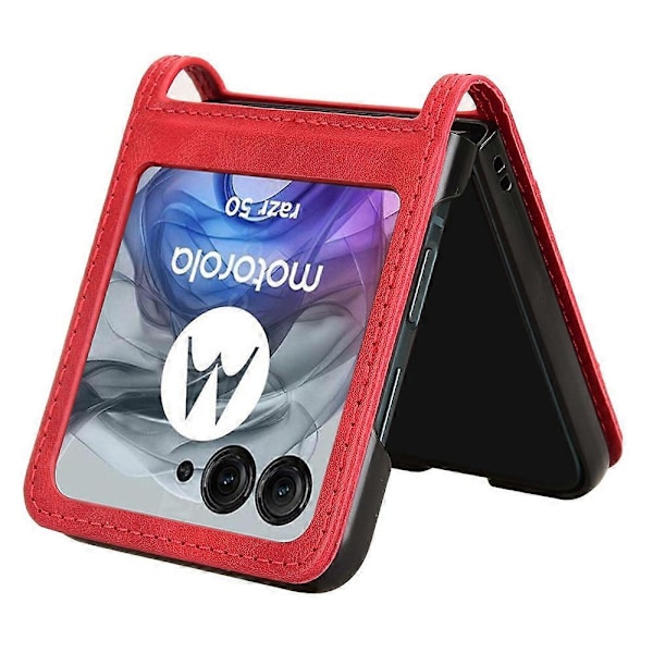 Motorola Razr 50 5G/Razr 2024 5G -kotelo Retro-kuvioitu nahka + PC-puhelinkotelo korttipaikalla Multicolor Style B