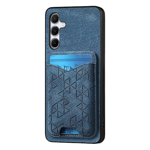 Til Samsung Galaxy A35 5G Etui med Præget Mønster, Kortholder, Støttefod, Læder Bagside Multicolor Style E