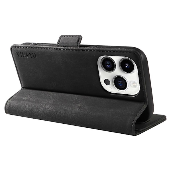 YIKATU YK-005 för iPhone 14 Pro Folio Flip Fodral PU Läder Hud-känsla Ställ Plånbok Mobilskal Multicolor Style E