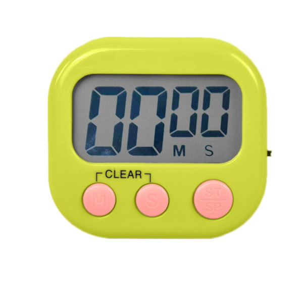 Digital kökstimer, klassrumstimer för lärare Barn, Count Up Countdown Timer med på/av för matlagning Bakning läxspelsövning Green