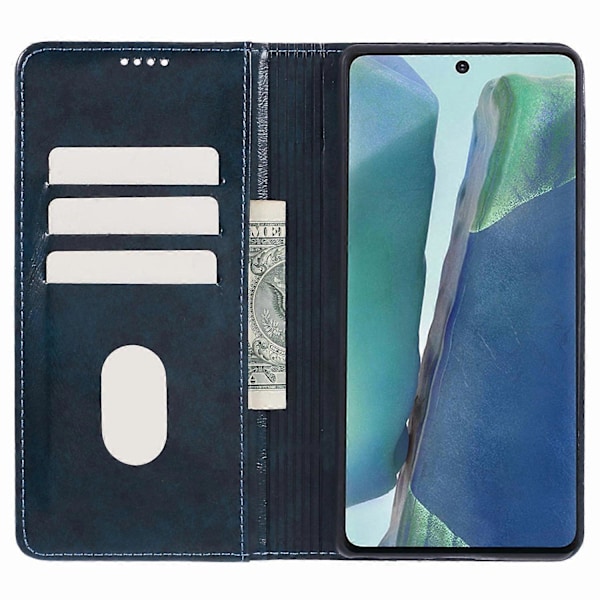 SUTENI Deksel til Samsung Galaxy Note20/Note20 5G PU Lær Cover Stativ Lommebok Telefon Shell Multicolor Style B
