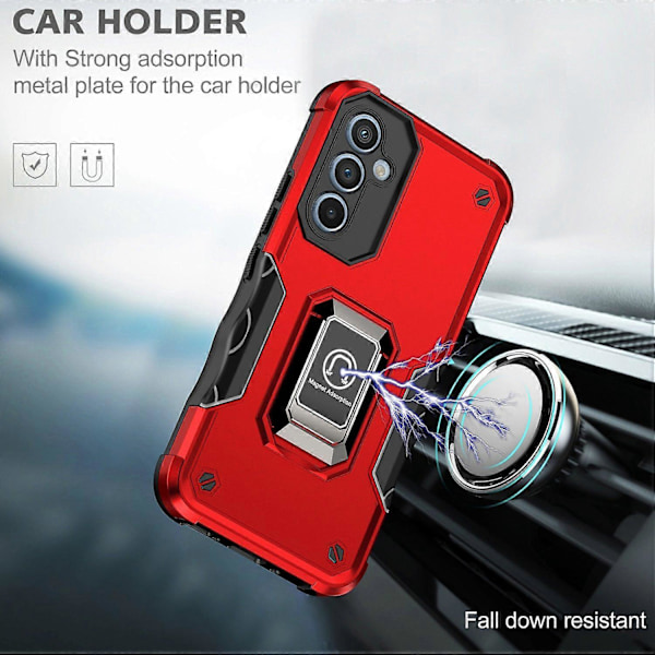 Til Samsung Galaxy A54 5G Ring Holder Støtteben Telefon Cover PC+TPU Beskyttende Telefon Cover Multicolor Style G