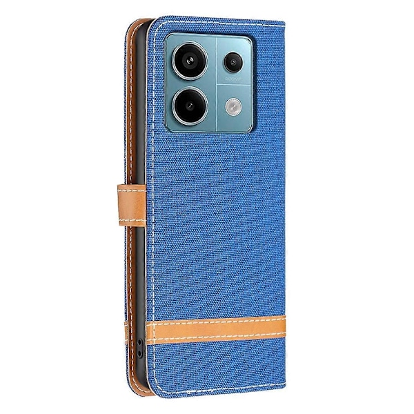 Kotelo Xiaomi Redmi Note 13 Pro 5G/Poco X6 5G -puhelimelle, farkkukangasta ja nahkaa Multicolor Sapphire