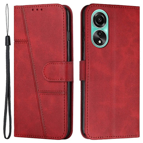 Til Oppo A58 4G Etui Stødsikkert Wallet PU Læder Stativ Magnetisk Telefon Cover Multicolor Style C