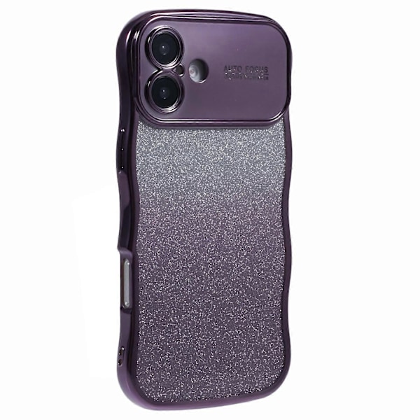 iPhone 16 -kotelo Gradient Glitter TPU -puhelinkuori sähköpinnoitetulla kiharakehyksellä Multicolor Style F
