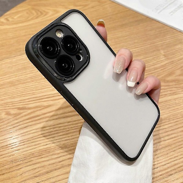 iPhone 15 Pro Max -kotelo, kirkas puhelinkuori, lasi+TPU+PC-hybridisuojus Multicolor Style C
