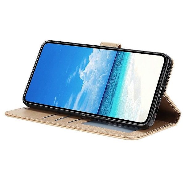 Til Samsung Galaxy S25+/ S24+ Wallet Case Rose Mønster Præget Læder Flip Stand Telefon Cover Multicolor Gold