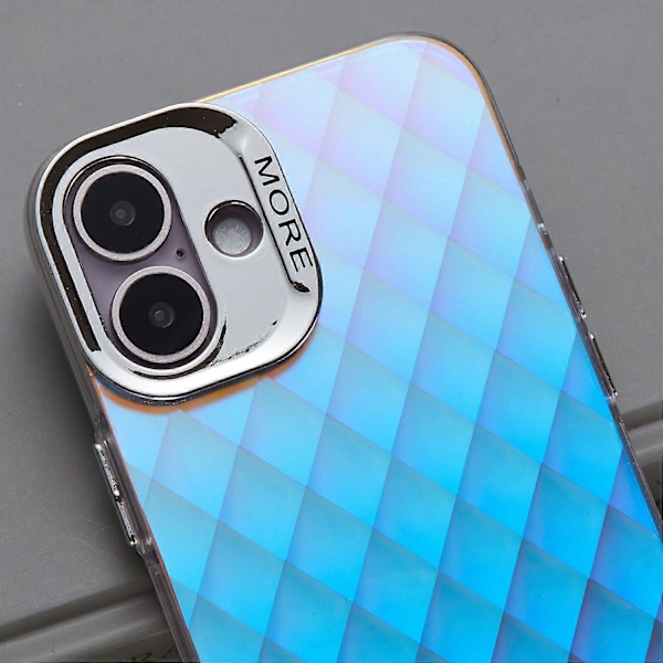Skal för iPhone 16 Plus Silikon+PC IMD Lasertextur Matt Telefonskydd-AK6 Multicolor AK5