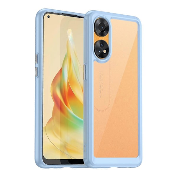 Slankt Telefoncover til Oppo Reno8 T 4G, Telefonbeskytter Anti-Støv TPU+Akryl Cover Multicolor Style C