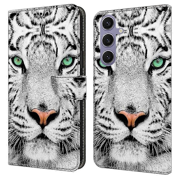 Skal för Samsung Galaxy S25+ Mönstertryckt Skyddande Fodral TPU+PU Läder Flip Telefonfodral Multicolor Style E