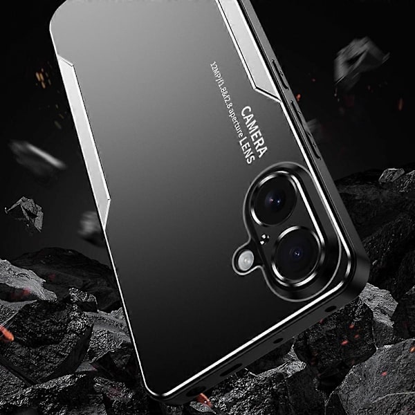 Til iPhone 16 Plus Telefon Cover Aluminium Legering+TPU+PC Bagside Multicolor Style C