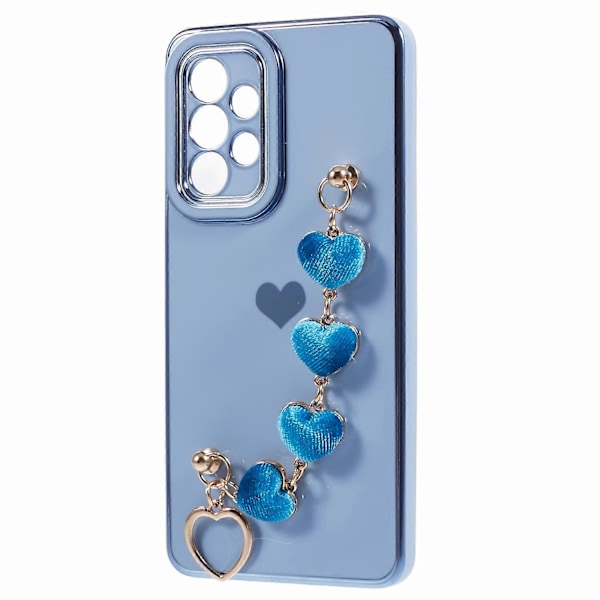 TPU-deksel med hjertekjedestropp og elektroplettert telefondeksel for Samsung Galaxy A52 4G/5G/A52s 5G Multicolor Style C