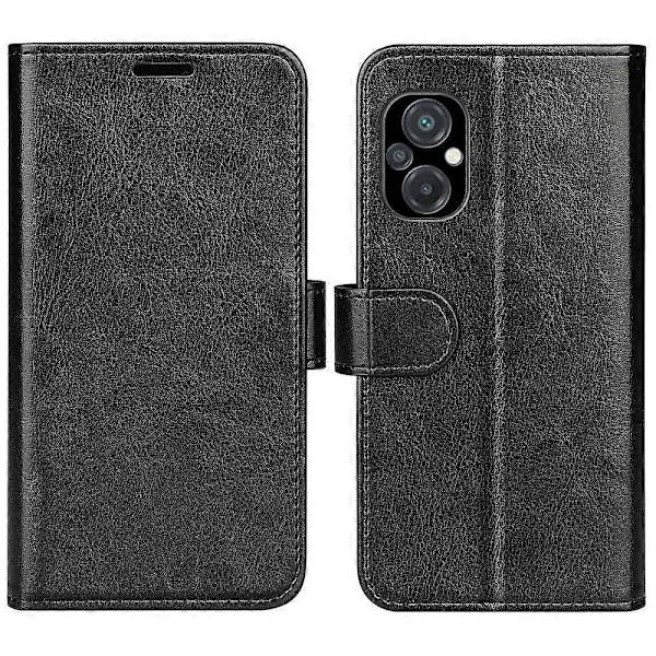 Stativfodral för Xiaomi Poco M5 4G, PU Läder Folio Flip Fullständigt Skydd Plånboksfodral