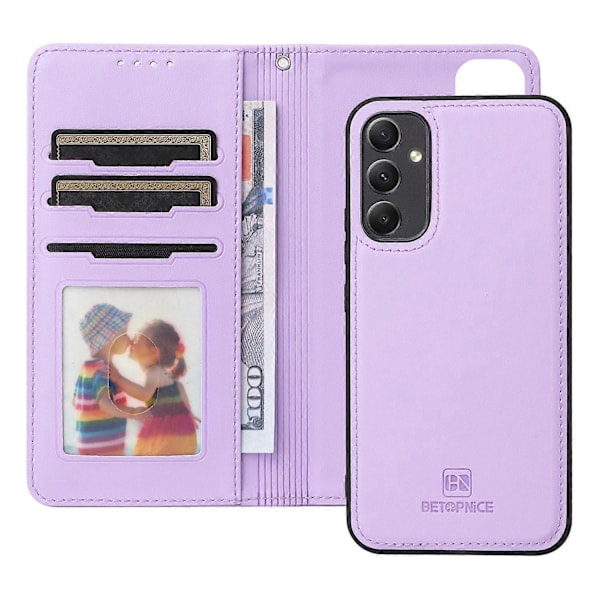 BETOPNICE 005 Samsung Galaxy A34 5G -kotelo, jalustallinen lompakkokotelo, irrotettava puhelimen nahkakansi Multicolor Style A