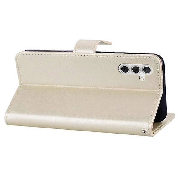 Til Samsung Galaxy S23 FE Cover Ugle Blomst Præget Rhinestone Læder Telefon Stand Cover Multicolor Style E