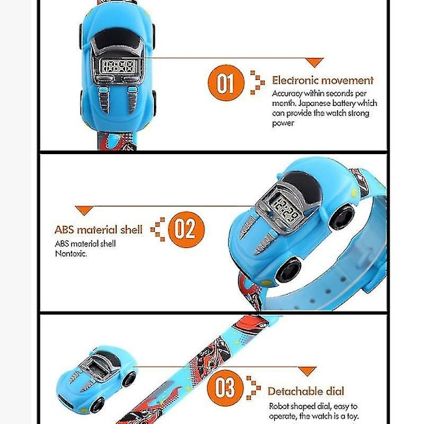 Skmei 1241 Tecknad Bil Barn Digital Watch Red one size