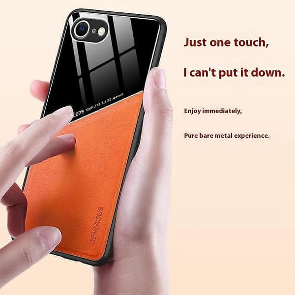 Læderbelagt PC+TPU telefoncover til iPhone 16e Multicolor Blue
