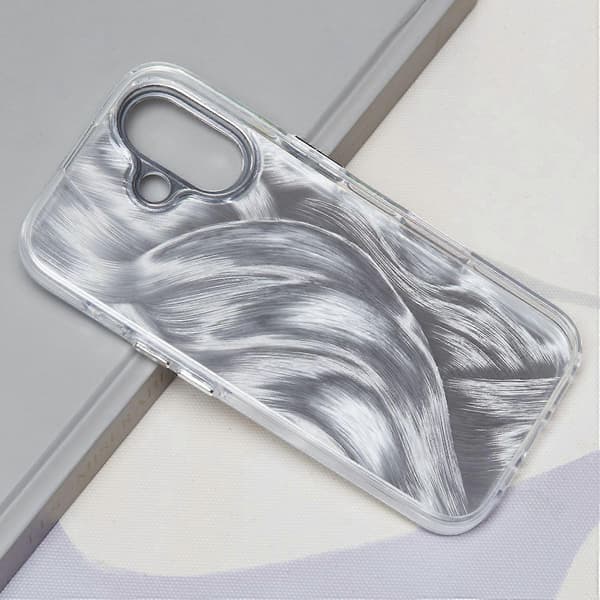 Til iPhone 16 Cover Silikone+PC IMD Laser Tekstur Mat Telefon Cover-AK6 Multicolor AK3