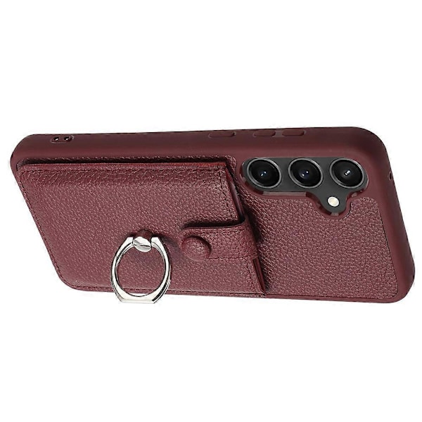 Samsung Galaxy A55 5G -kotelo, korttipaikat, nahkainen takakansi ja rengaspidike Multicolor Style D