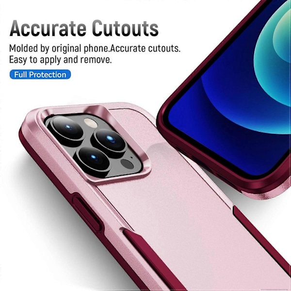 Mobilskal för iPhone 14 Pro Max 6.7 tum, Reptåligt PC+TPU Telefonskal Baksidesskydd