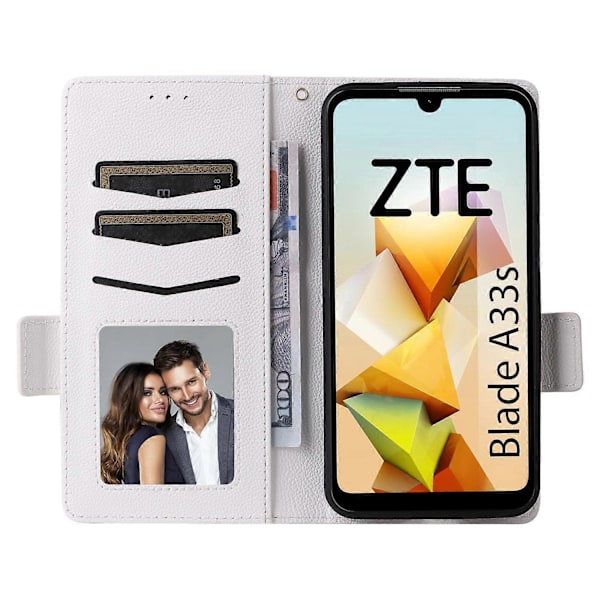För ZTE Blade A33S Fodral Magnetlås Läder Telefonskal med Rem Multicolor Style B
