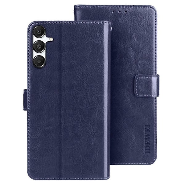 IDEWEI Stand Case til Samsung Galaxy A36 5G/A56 5G med Crazy Horse tekstur læder telefoncover Multicolor Style D