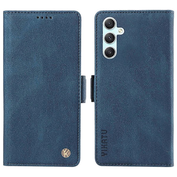 YIKATU YK-005 Samsung Galaxy A34 5G -puhelimelle, ihonmyötäinen suojakotelo, jalustallinen PU-nahkalompakko Multicolor Style A