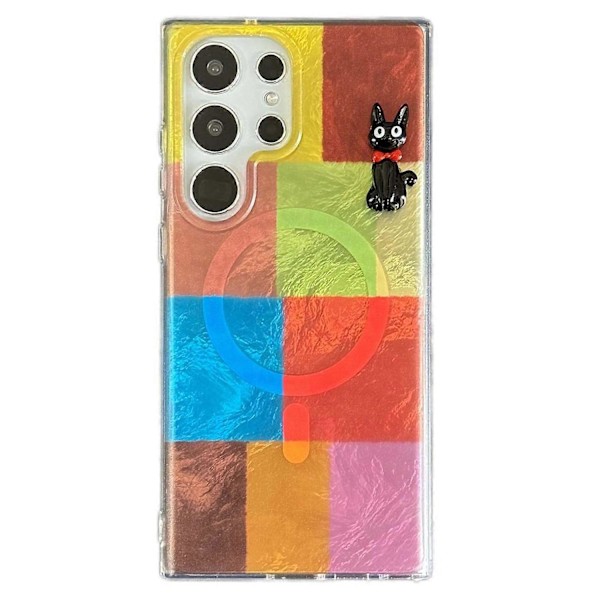 Magnetiskt skal för Samsung Galaxy S24 Ultra Geometriskt mönster PC+TPU Telefonskal Multicolor Style C