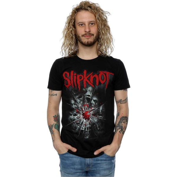 Slipknot T-shirt med krossat glas för män Black XXL