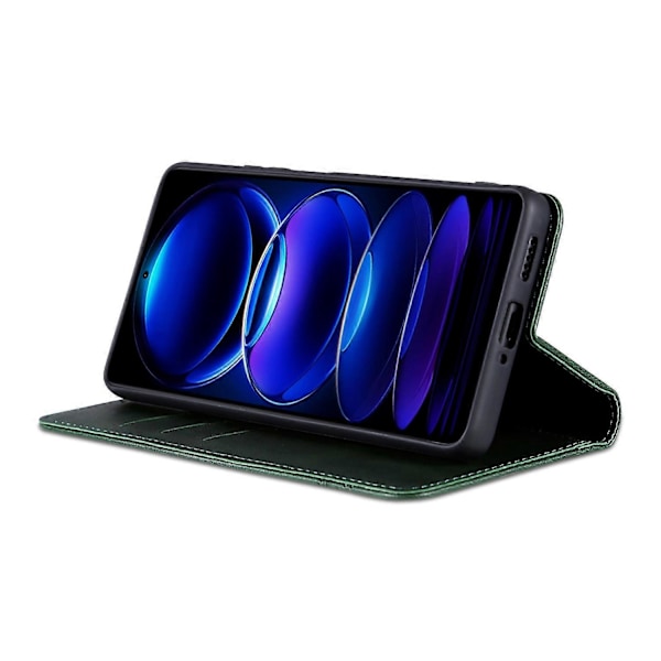 AZNS Fodral för Samsung Galaxy A16 5G/A16 4G, Plånboksfodral i PU-läder med Kohudstextur- Multicolor Green