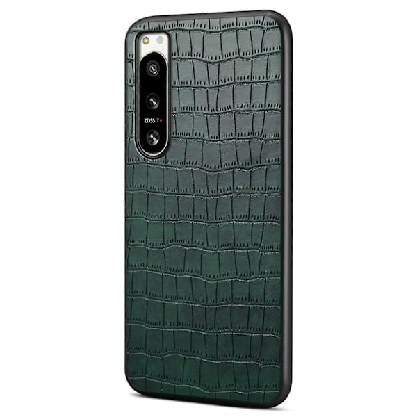 Skal för Sony Xperia 5 IV 5G Krokodiltextur Läder Anti-Rep Baksida Multicolor Style C