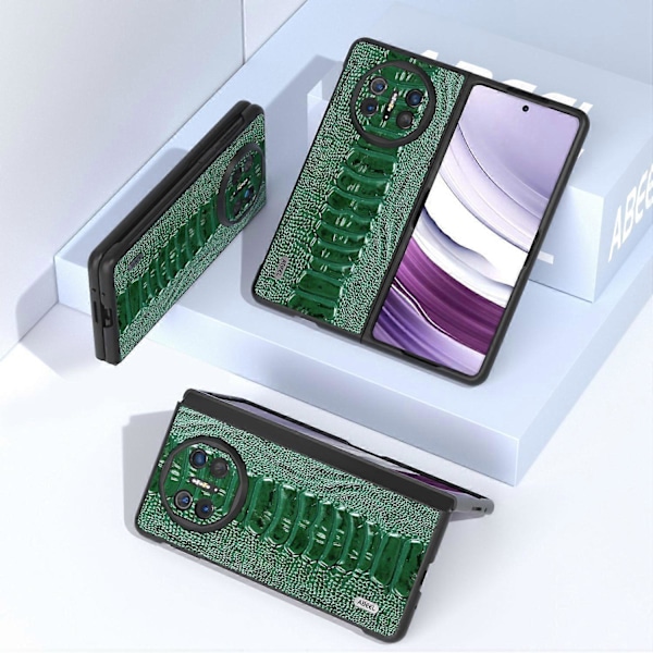 Skal för Huawei Mate X5 Krokodiltextur Äkta Läder+TPU+PC Mobilskal Multicolor Style B