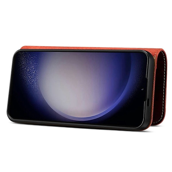 Samsung Galaxy S24 -kotelo, soljellinen aitoa lehmännahkaa + TPU-puhelinlompakkokotelo Multicolor Wine Red