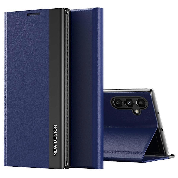 För Samsung Galaxy A14 5G/A14 4G Elektroplätering PU Läder Flip Ställ Skydd Mobilskal Multicolor Style B