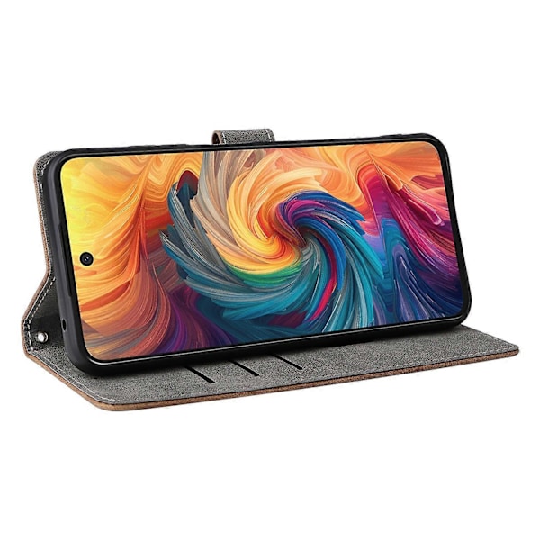 Til ZTE Blade V70/nubia V70 Wallet Case RFID-blokering PU Læder Cover Stand View - Grøn Multicolor Brown