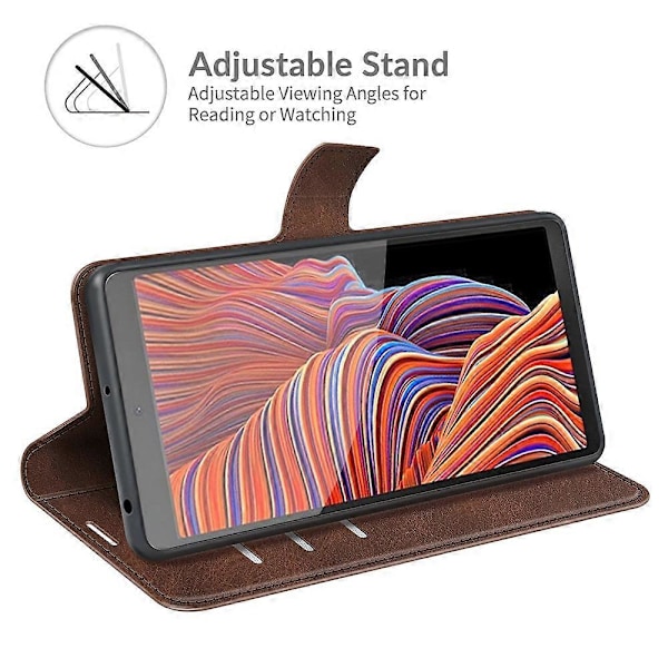 Plånboksdesign Läder Telefonställ Skal för Samsung Galaxy Xcover 5/Xcover 5S Multicolor Style G