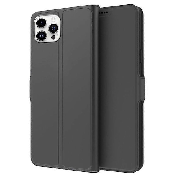 Beskyttelsescover til iPhone 15 Plus PU Læder Stand Kort Slot Telefon Cover Multicolor Style A