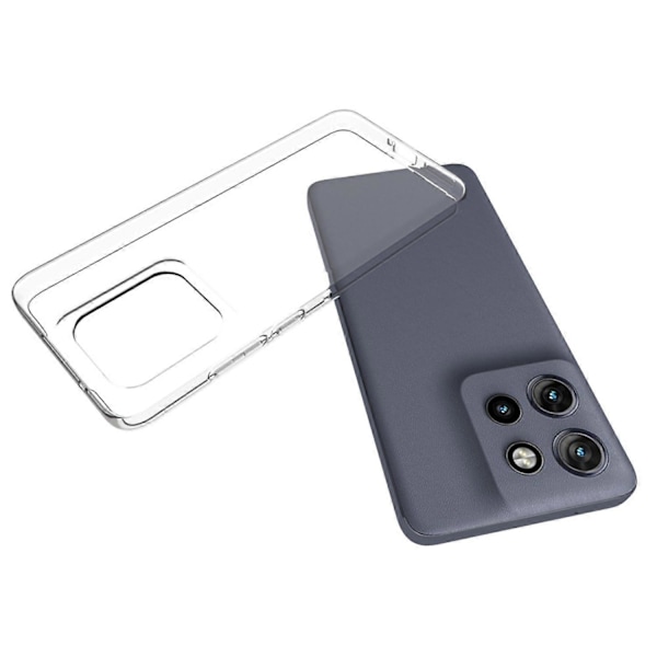 För Motorola Edge 50 Neo 5G Transparent Telefonfodral Vattenmärkesresistent TPU Baksida