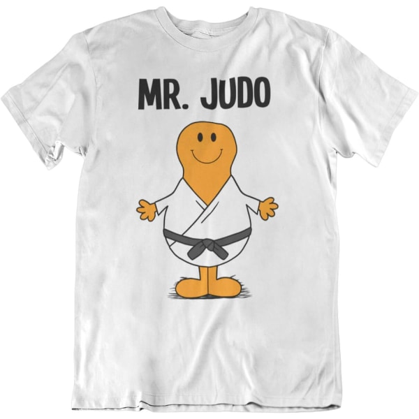 Mr Judo - Miesten kamppailulajien luomupuuvilla T-paita White 3XL