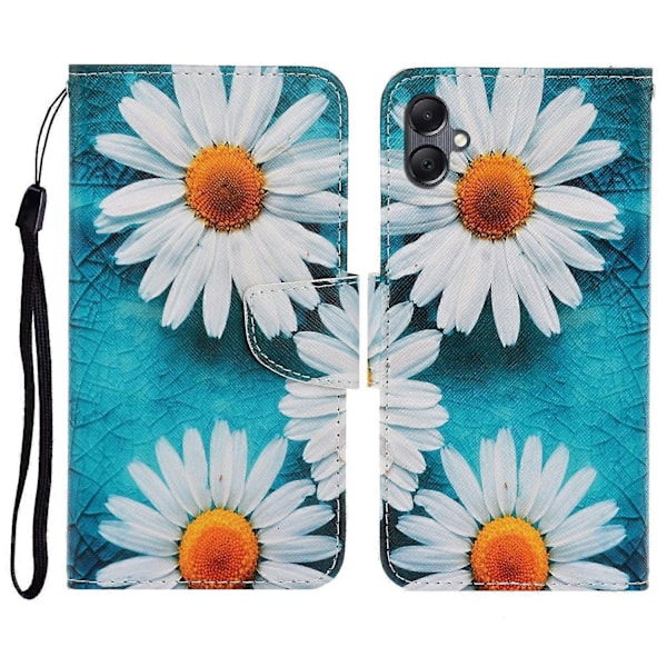 Skal för Samsung Galaxy A06 Mönstertryck Skyddande Läderfodral - Maskros Multicolor Chrysanthemum