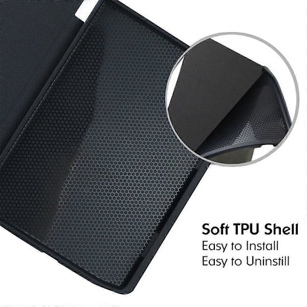 Etui til PocketBook InkPad Color 2/3 PB743 - Skin-Touch PU Læder E-Reader Cover med Auto Væk/Sov Multicolor Grey
