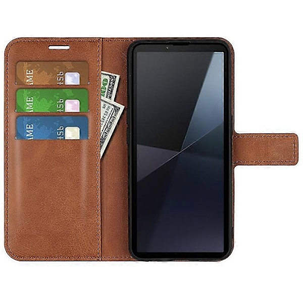 Plånboksfodral för Sony Xperia 10 VI, kalvtextur läder telefonfodral Multicolor Style F