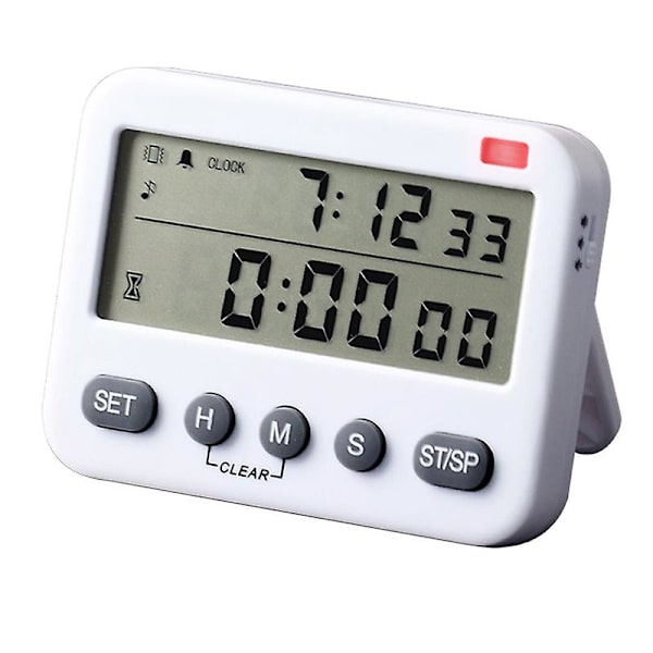 Dobbelt Digital Timer med 3-niveau Justerbar Alarm Lydstyrke On/Off Kontakt