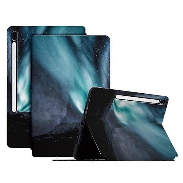 Til Samsung Galaxy Tab S7 FE/Tab S7+/Tab S8+ Etui Mønsterprint PU Læder Flip Cover med Støttefod Multicolor Style E